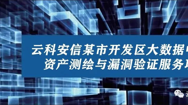 實力入選丨云科安信某資產測繪與漏洞驗證服務項目獲評為網安行業(yè)優(yōu)秀案例